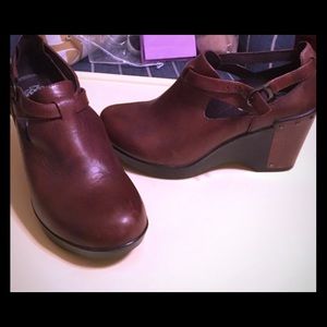 Dansko Brown Leather Wedge